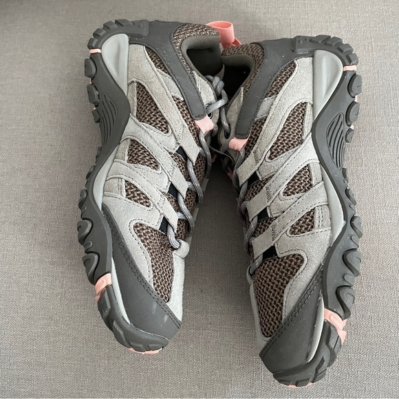 Merrell Alverstone Hiking Shoes Aluminum Grey Pink Low Lace Up Women’s Size 8.5 - Picture 6 of 9